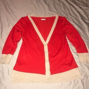 Xhilaration Coral V-Neck Cardigan - Size Medium